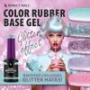 Color Rubber Base Gel - Színezett Alapzselé 8ml - Glitter Lilac