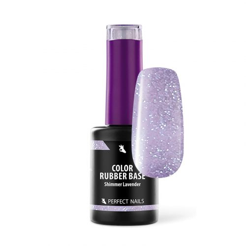 Color Rubber Base Gel - Színezett Alapzselé 8ml - Shimmer Lavender