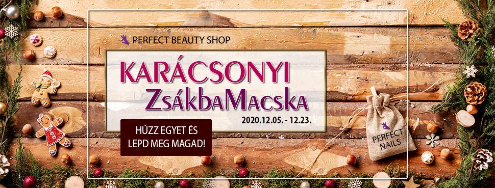 Karácsonyi zsákbamacska a Perfect Beauty Shop műköröm alapanyag nagykereskedésben