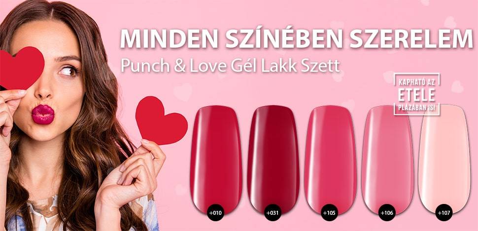 LacGel Plus Punch & Love Gél Lakk Szett