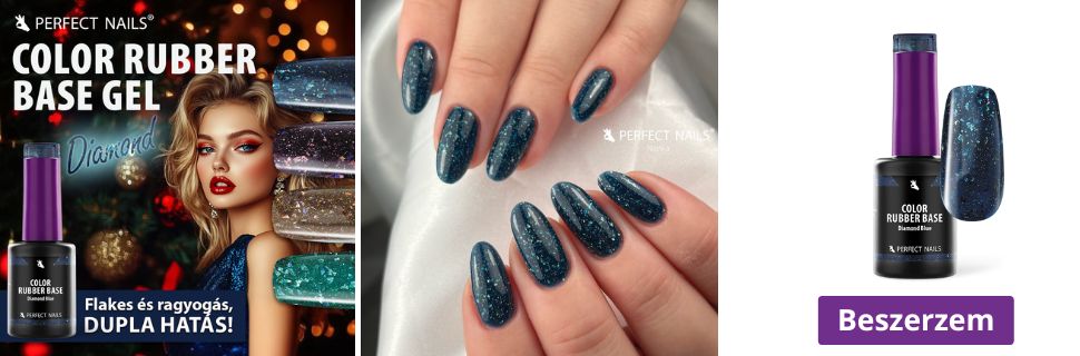 Color Rubber Base Gel - Színezett Alapzselé 8ml - Diamond Blue