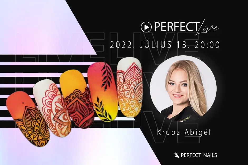 Épített Mandala Nail Art - Perfect Live - Krupa Abigél