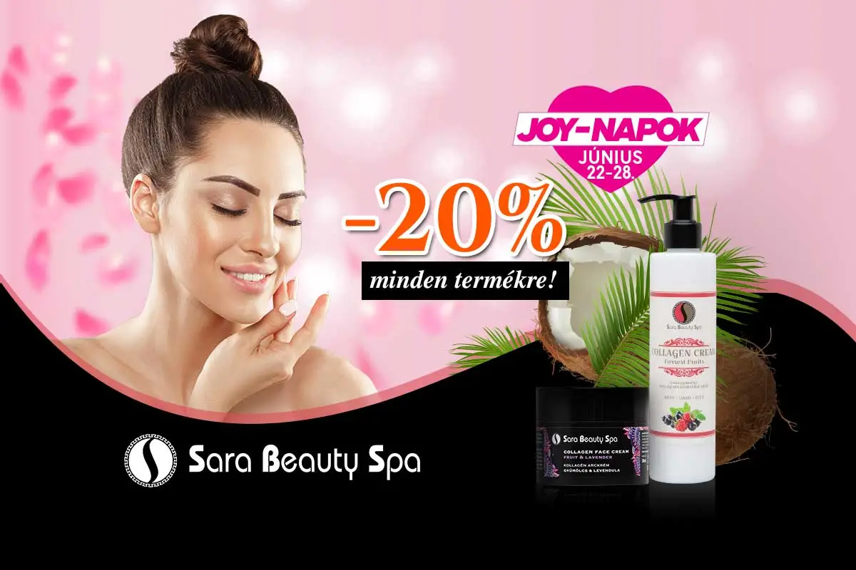 Sara Beauty Spa kozmetikumok 20% kedvezménnyel egy héten át!