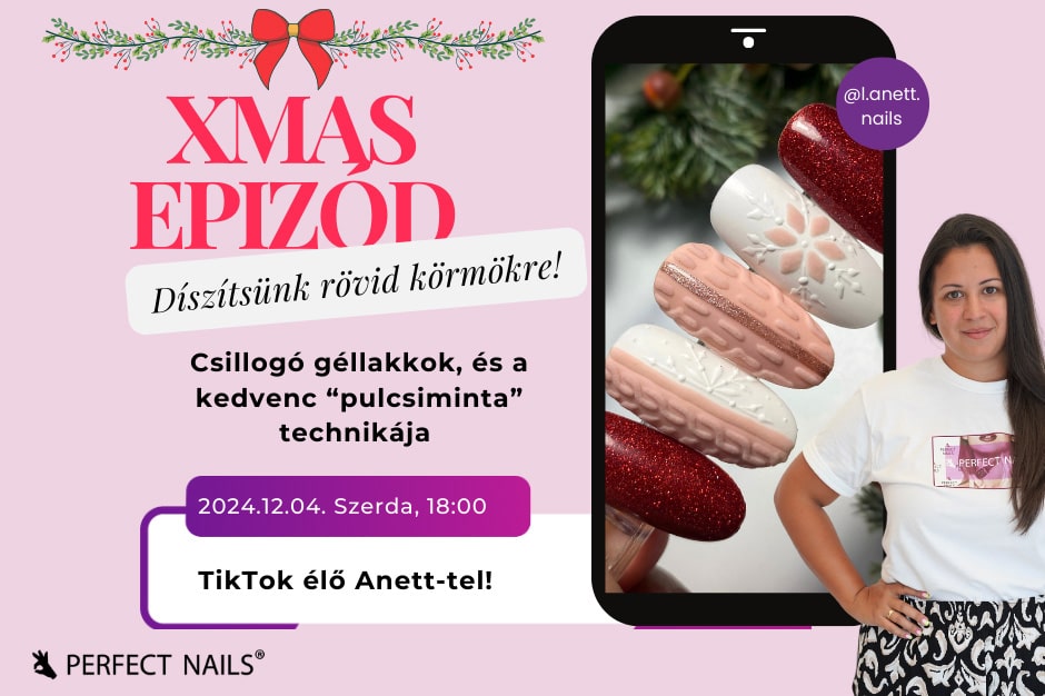 Karácsonyi epizód – Díszítsünk rövid körmökre! – TikTok Live – Lázárné Anett-tel